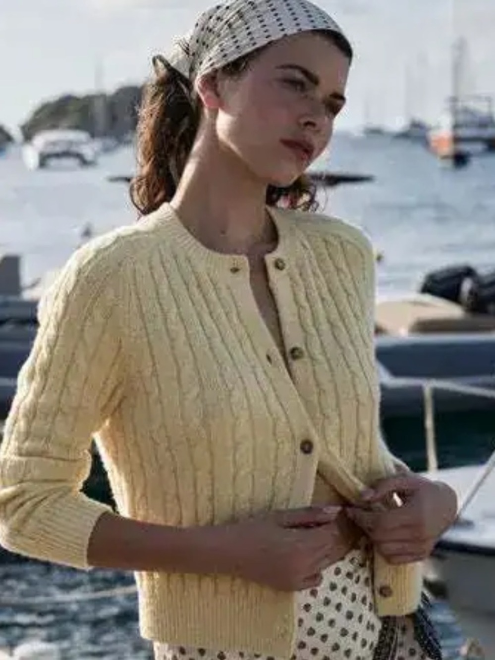 DÔEN PENROSE CARDIGAN IN LEMON CHIFFON